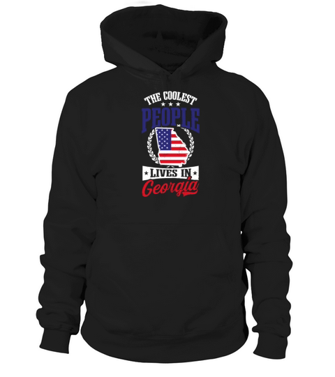 Georgia Peach Coolest People Live Flag Hoodie Unisex