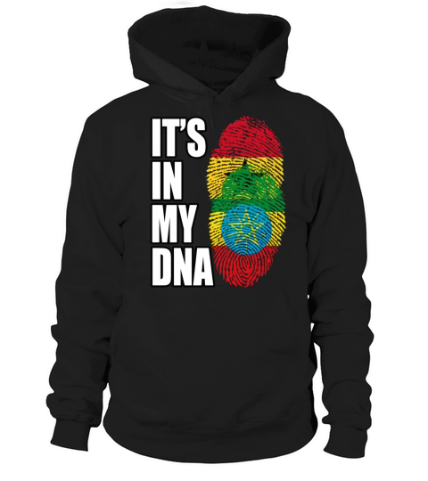 Ghanaian And Ethiopian Mix Heritage DNA Flag Hoodie Unisex