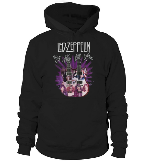 Led Zeppelin signatures two guitar shirt Hoodie Unisex