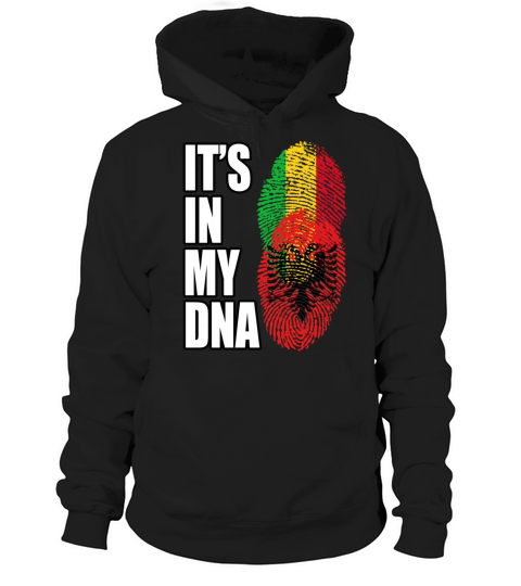Malian And Albanian Mix Heritage DNA Flag Hoodie Unisex