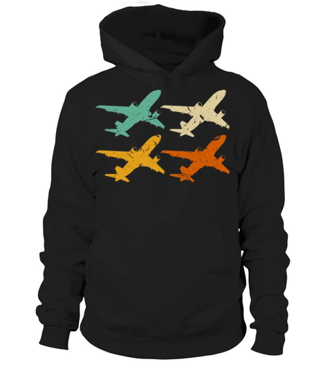 Retro Airplanes Aviation Vintage Pilot Hoodie Unisex