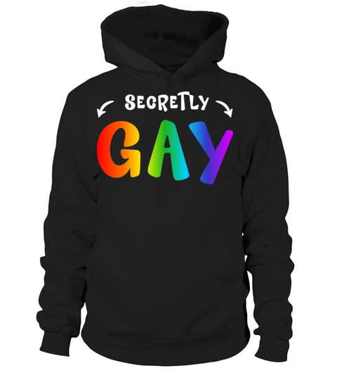 Secretly Gay Humor Queer Gay LGBT Funny Supporter Hoodie Unisex