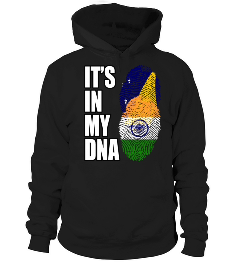 Tokelauan And Indian Mix Heritage DNA Flag Hoodie Unisex