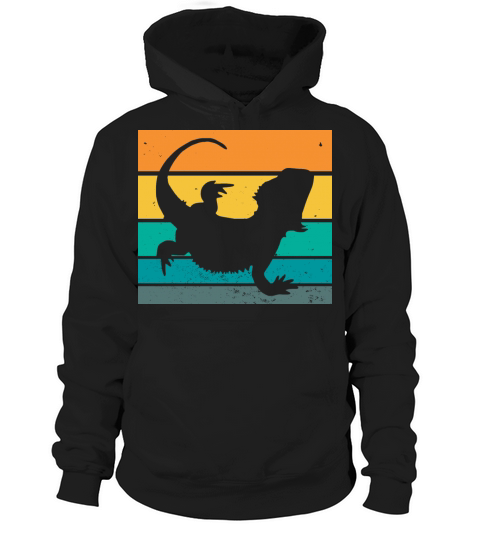 Vintage Retro Bearded Dragon Hoodie Unisex