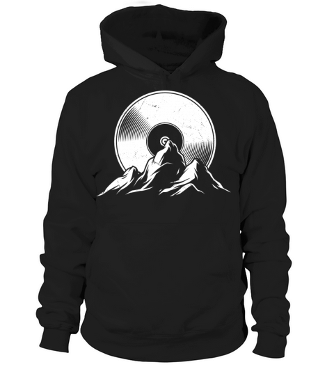 Vinyl Record Mountains Music Vintage Hoodie Unisex