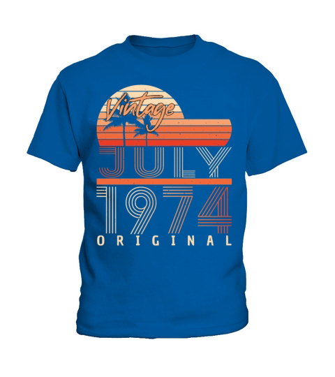 1974 In July Vintage Kids T-Shirt
