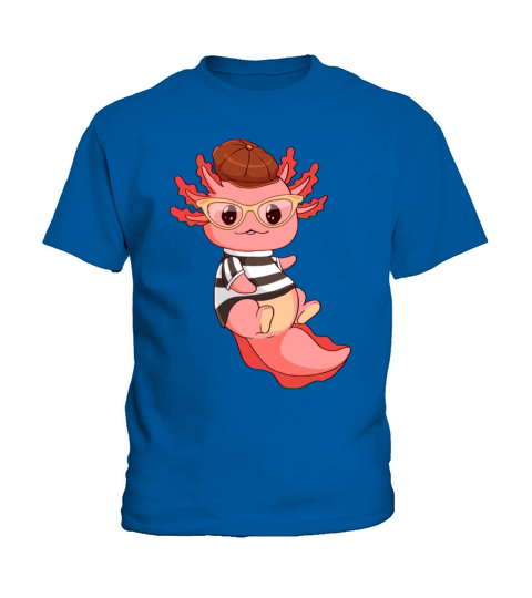 Beatnik Kawaii Axolotl Funny Mexican Salamander Kids T-Shirt