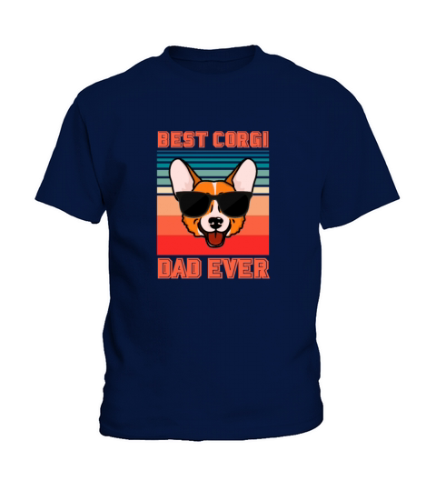 Best Corgi Dad Ever Retro Kids T-Shirt