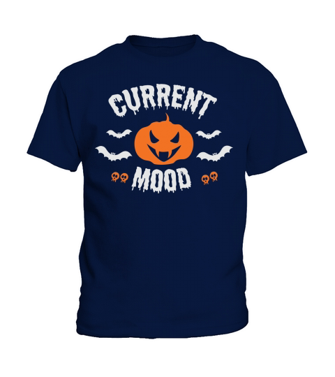 Current Mood Pumpkin Funny Halloween Shirt Kids T-Shirt