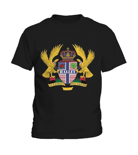 Halley Family Crest For American People - Halley Family T-Shirt, Hoodie, Sweatshirt Kids T-Shirt