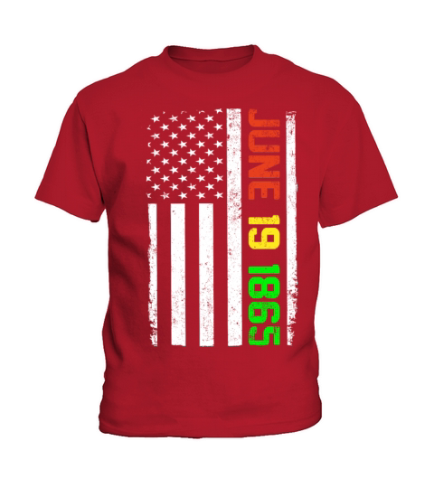 Juneteenth Flag June 19 1865 Black history Kids T-Shirt