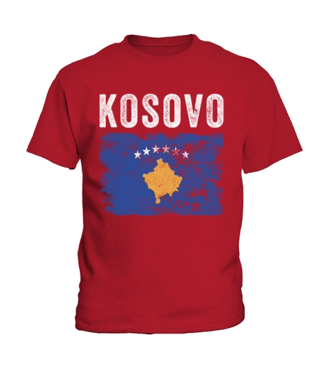 Kosovo Flag Distressed - Kosovar Flag Kids T-Shirt