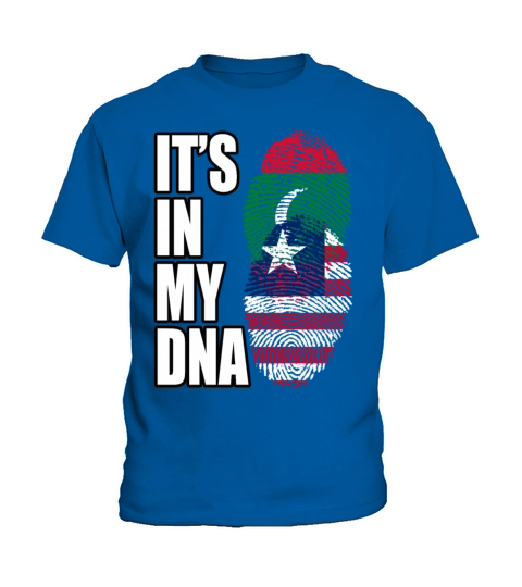 Maldivian And Liberian Mix Heritage DNA Flag Kids T-Shirt