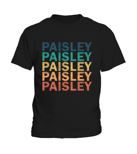 Paisley Name T Shirt - Paisley Vintage Retro Name Kids T-Shirt