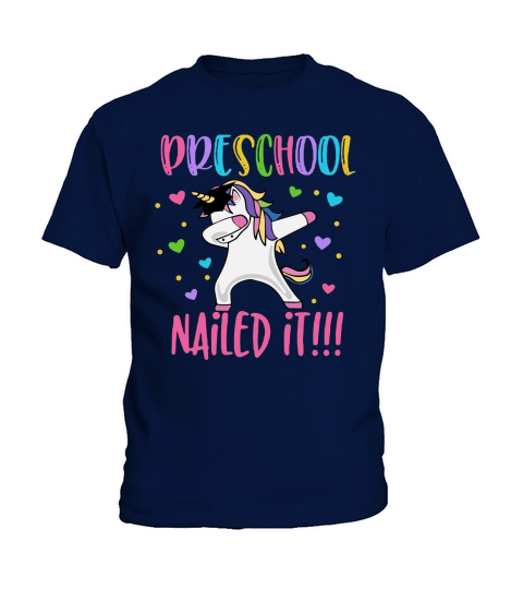 Preschool Nailed It Graduation Dabbing Unicorn shirt Kids T-Shirt