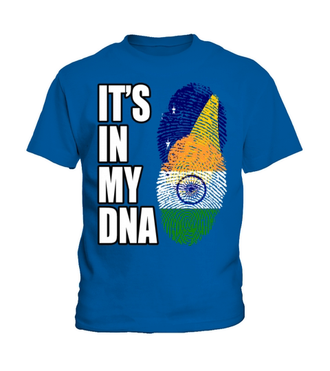 Tokelauan And Indian Mix Heritage DNA Flag Kids T-Shirt