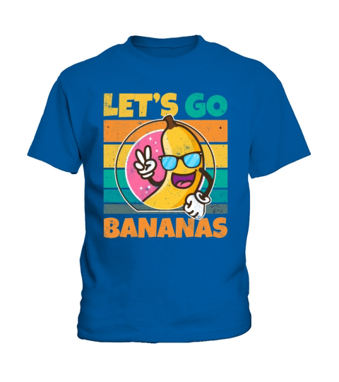 Vintage Lets Bananas Funny Peace Banana Kids T-Shirt