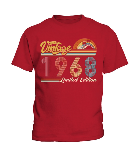Vintage "Limited Edition" Vintage 1968 Birthday Kids T-Shirt