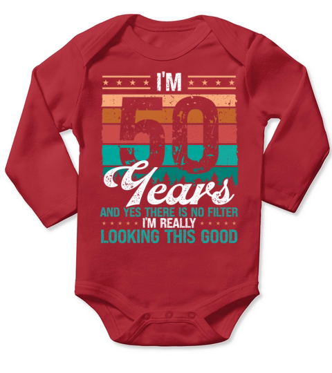 50th Birthday Idea Looking this good 50 Years Old Long Sleeve Baby One-Piece