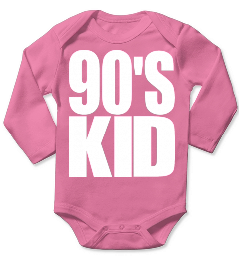 90s Kid Funny Vintage Costume Long Sleeve Baby One-Piece