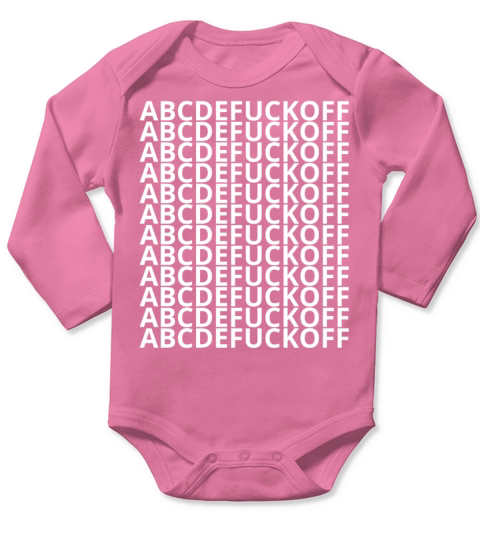 ABCDEFUCKOFF 12X Long Sleeve Baby One-Piece