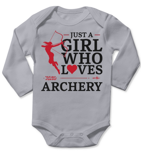 Archery Bow Archer Girl Vintage Long Sleeve Baby One-Piece