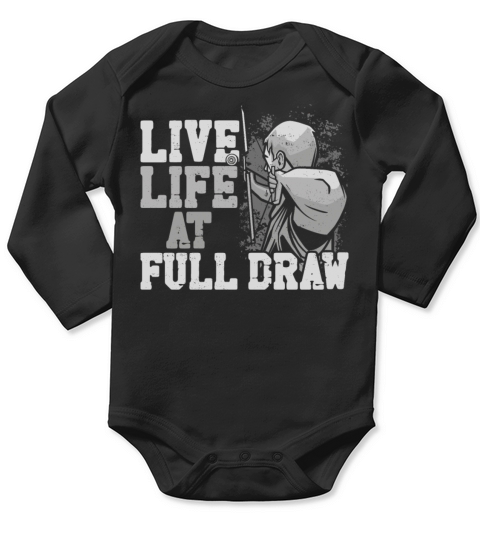 Archery Bow Archer Vintage Live Long Sleeve Baby One-Piece