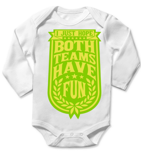 Both Teams Have Fun Long Sleeve Baby One-Piece