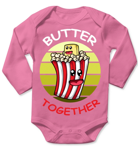 Butter together Boyfriend or Girlfriend Gift Long Sleeve Baby One-Piece