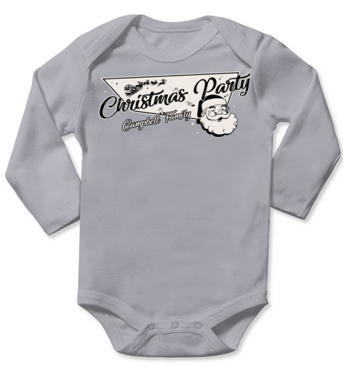 Campbell Family Ready for Christmas Party Long Sleeve Baby One-Piece