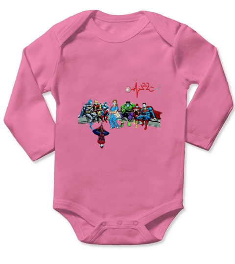 Doctor And Superheroes Nurse Healthcare Worker 2020 Long Sleeve Baby One-Piece