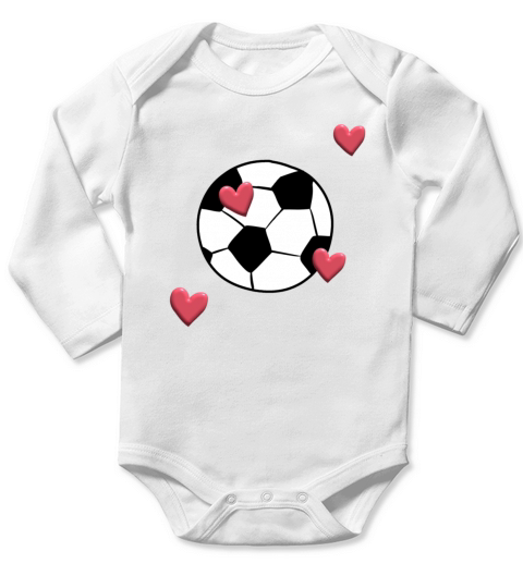 football love hearts sport pattern Long Sleeve Baby One-Piece