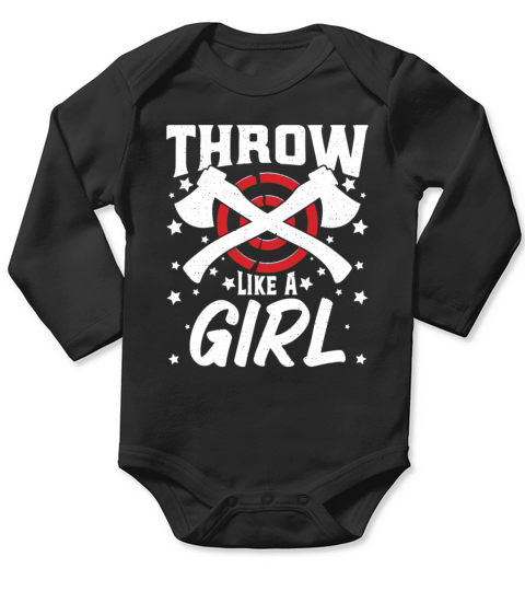 Funny Axe Thrower Throwing Ax Lover Long Sleeve Baby One-Piece