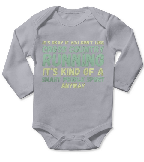 Funny Cross Country T-Shirt - Smart People Sport - XC Shirt Long Sleeve Baby One-Piece