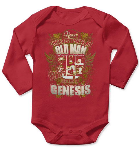 GENESIS BAND SHIRT FOR BIG FANS Long Sleeve Baby One-Piece