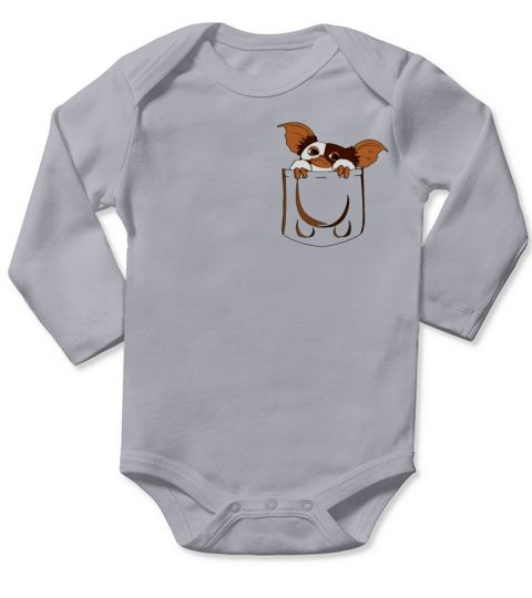 Gizmo Pocket Long Sleeve Baby One-Piece