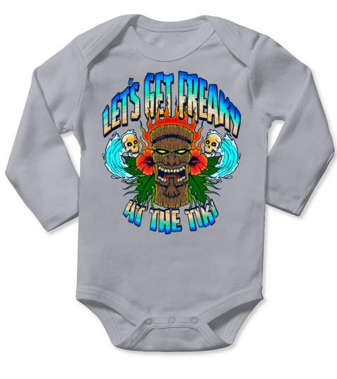 Hawaiian Beach Lets Get Freaky At the Tiki Tee Long Sleeve Baby One-Piece