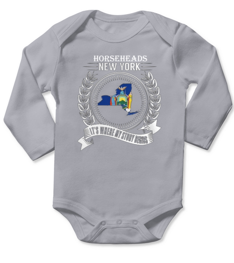 Horseheads new York is where my story begins Long Sleeve Baby One-Piece