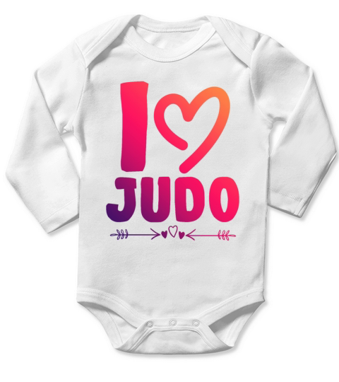I love judo Long Sleeve Baby One-Piece