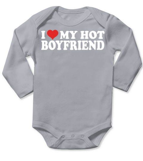 I Love My Boyfriend Long Sleeve Baby One-Piece