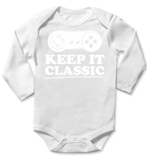 Keep It Classic Video Games Long Sleeve Baby One-Piece