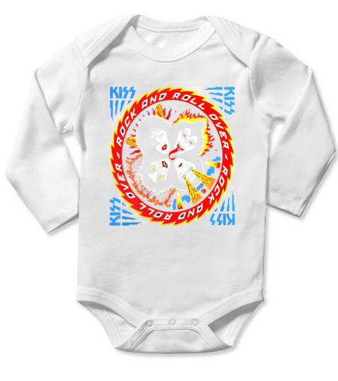 KISS  Rock and Roll Over 40 TShirt Long Sleeve Baby One-Piece