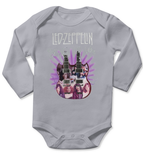 Led Zeppelin signatures two guitar shirt Long Sleeve Baby One-Piece
