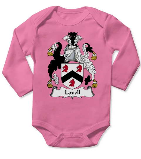 Lovell Family Crest British Family Crests Long Sleeve Baby One-Piece