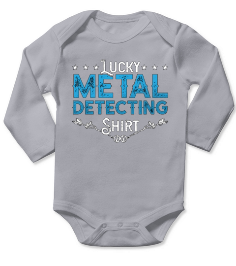 Lucky Metal Detecting Shirt Retro Dig Detectorist Long Sleeve Baby One-Piece
