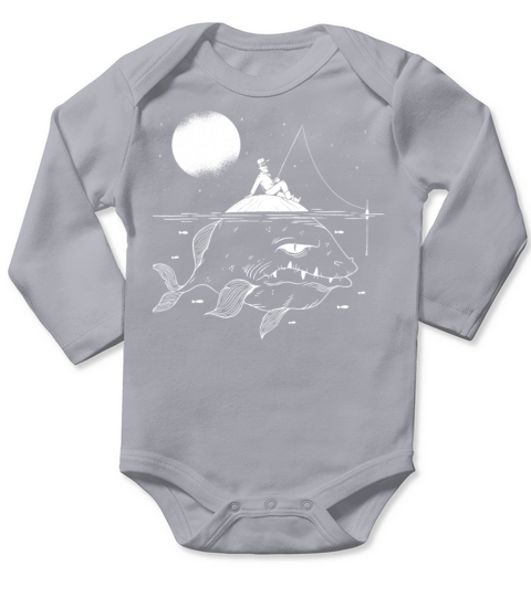 Lurking Fish Long Sleeve Baby One-Piece