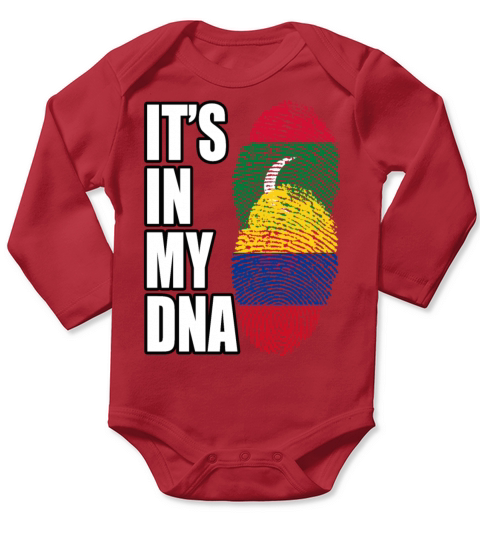 Maldivian And Colombian Mix Heritage DNA Flag Long Sleeve Baby One-Piece