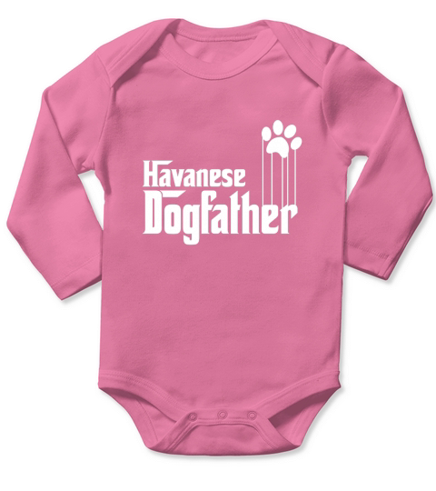 Mens Havanese Dog Dad T-Shirt Long Sleeve Baby One-Piece