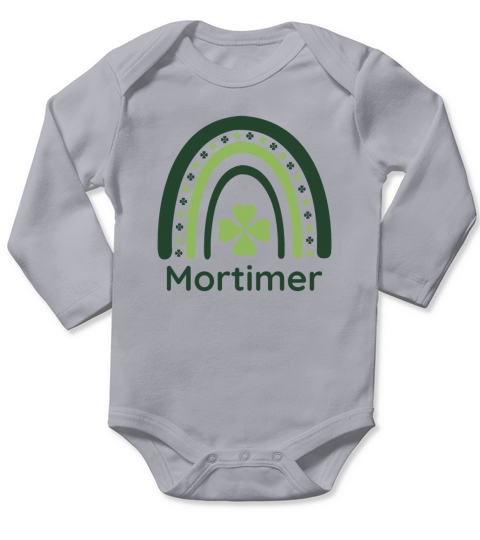 Mortimer Clover Boho Rainbow Long Sleeve Baby One-Piece