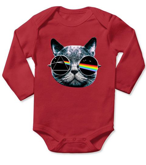 Pink Floyd Dark Side Of The Cat Mens T-Shirt Long Sleeve Baby One-Piece